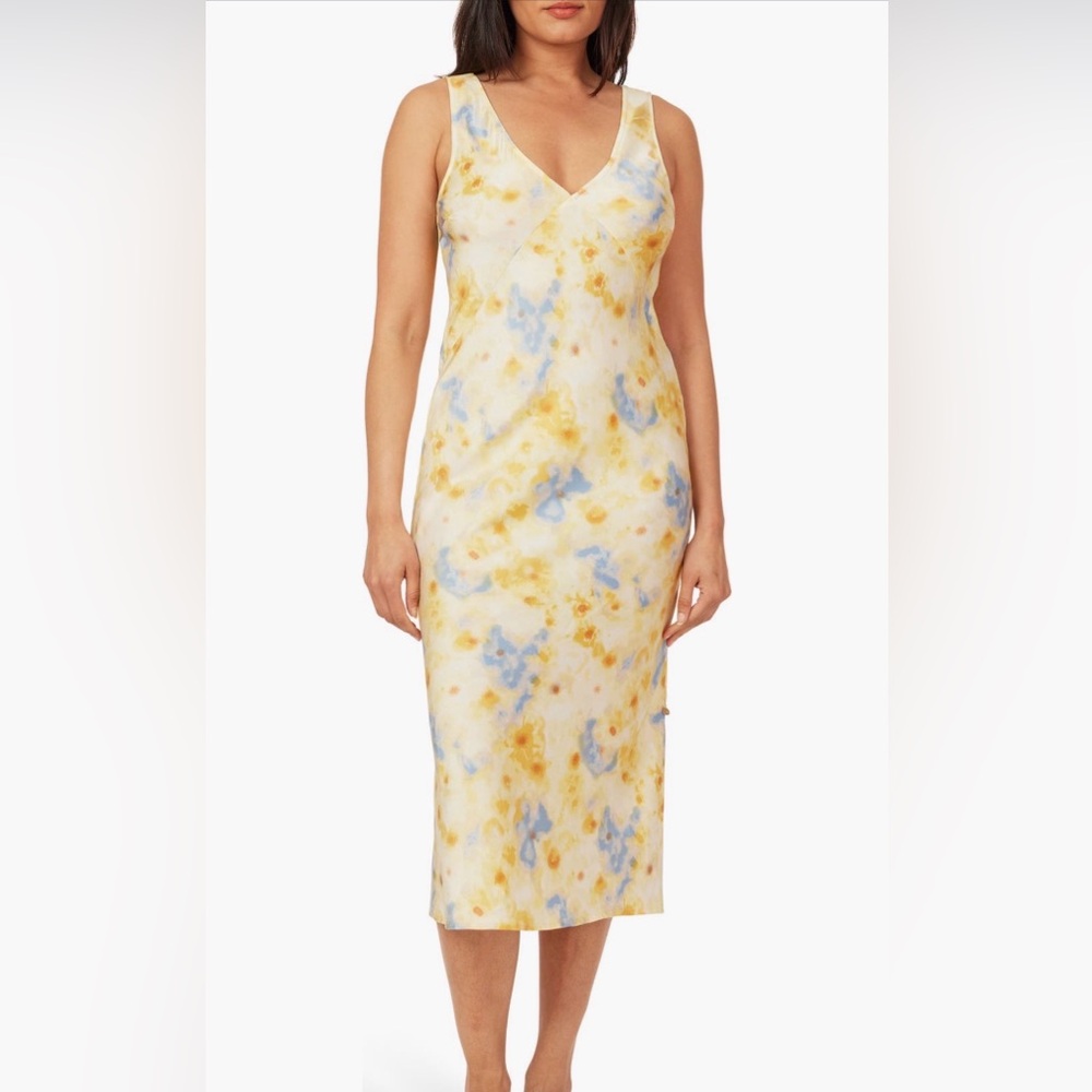 Scotch & Soda Yellow and Blue Tie-Dye Dress